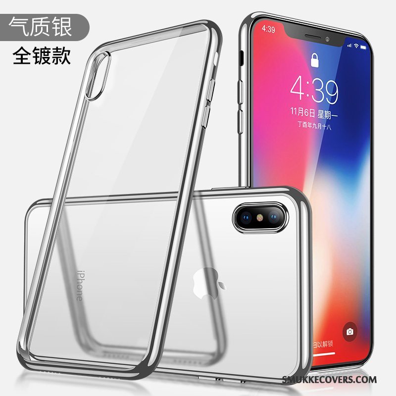 Etui iPhone X Tasker Tynd Gennemsigtig, Cover iPhone X Silikone Trendy Telefon