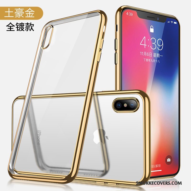 Etui iPhone X Tasker Tynd Gennemsigtig, Cover iPhone X Silikone Trendy Telefon