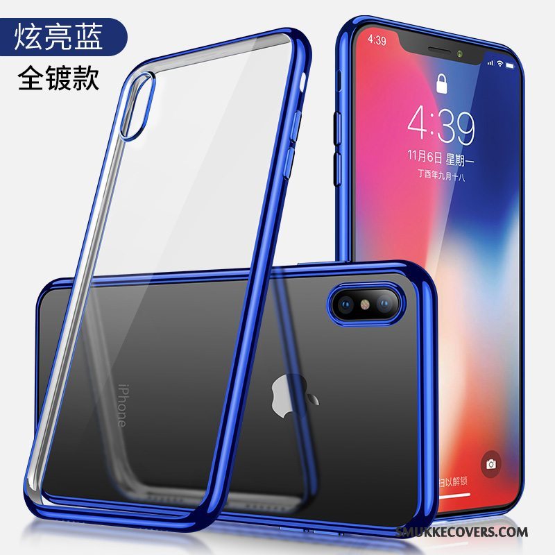 Etui iPhone X Tasker Tynd Gennemsigtig, Cover iPhone X Silikone Trendy Telefon