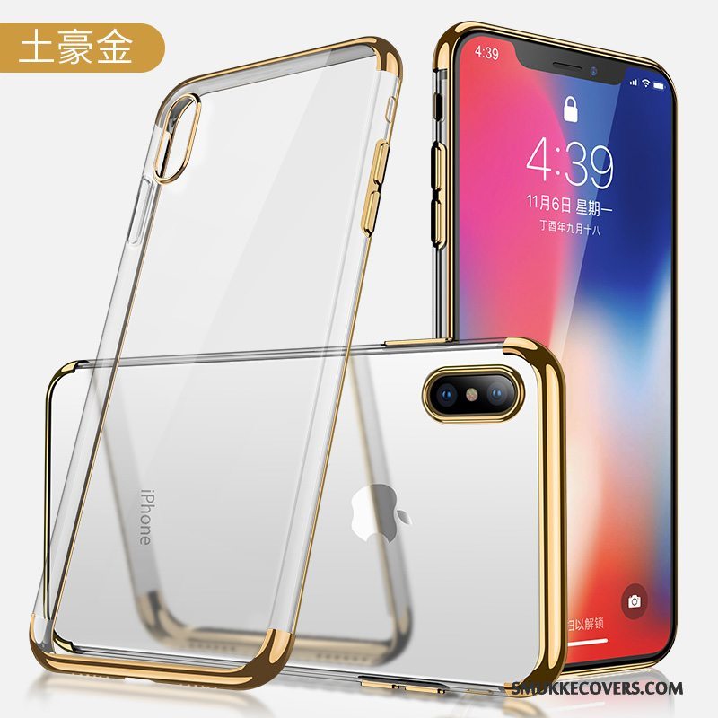 Etui iPhone X Tasker Tynd Gennemsigtig, Cover iPhone X Silikone Trendy Telefon