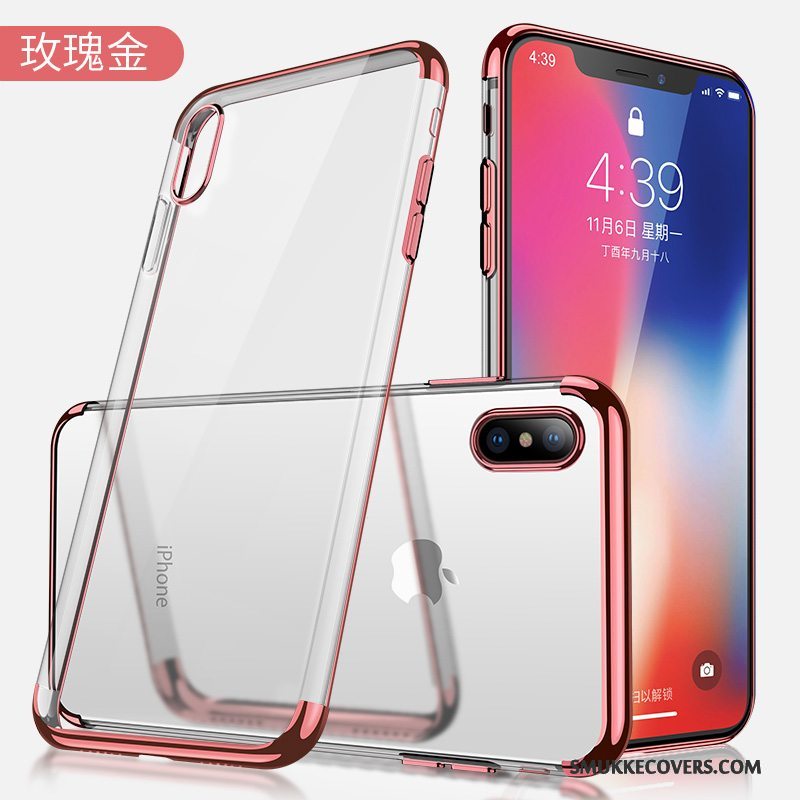 Etui iPhone X Tasker Tynd Gennemsigtig, Cover iPhone X Silikone Trendy Telefon