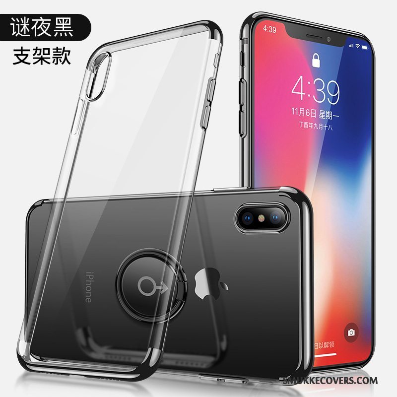 Etui iPhone X Tasker Tynd Gennemsigtig, Cover iPhone X Silikone Trendy Telefon