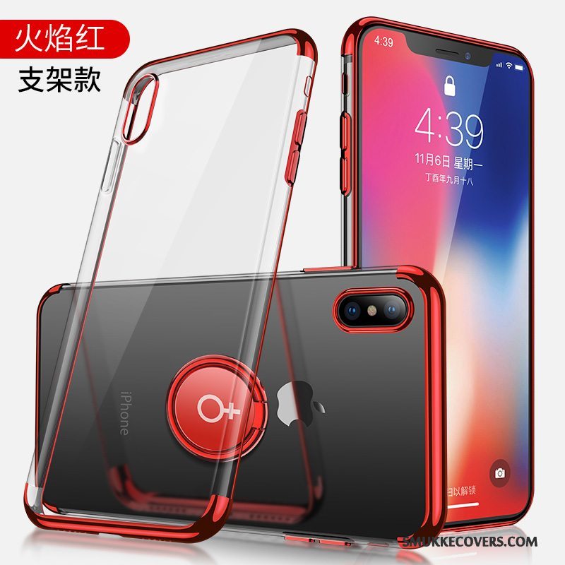 Etui iPhone X Tasker Tynd Gennemsigtig, Cover iPhone X Silikone Trendy Telefon