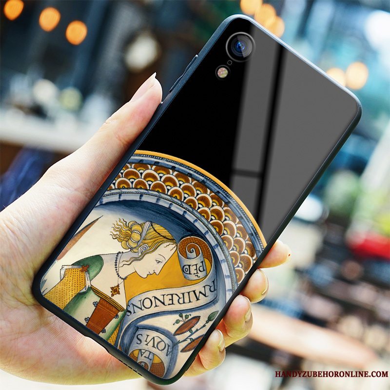 Etui iPhone Xr Kreativ Sort Ny, Cover iPhone Xr Trendy Glas