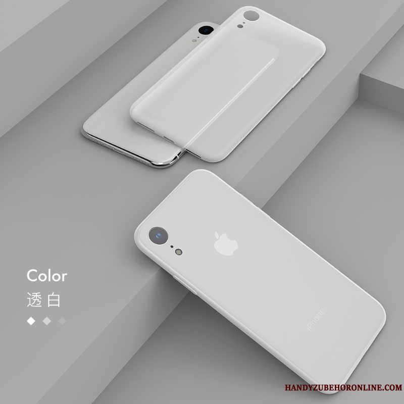 Etui iPhone Xr Tasker Nubuck Solid Farve, Cover iPhone Xr Blød Udstrålende Trend