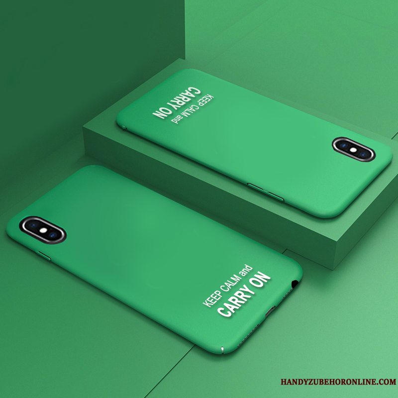 Etui iPhone Xs Beskyttelse Trendy Simple, Cover iPhone Xs Elskeren Grøn