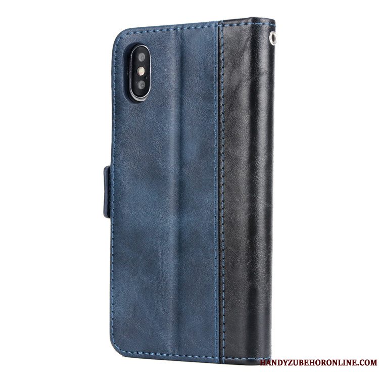 Etui iPhone Xs Folio Telefonny, Cover iPhone Xs Tasker Kort Sort