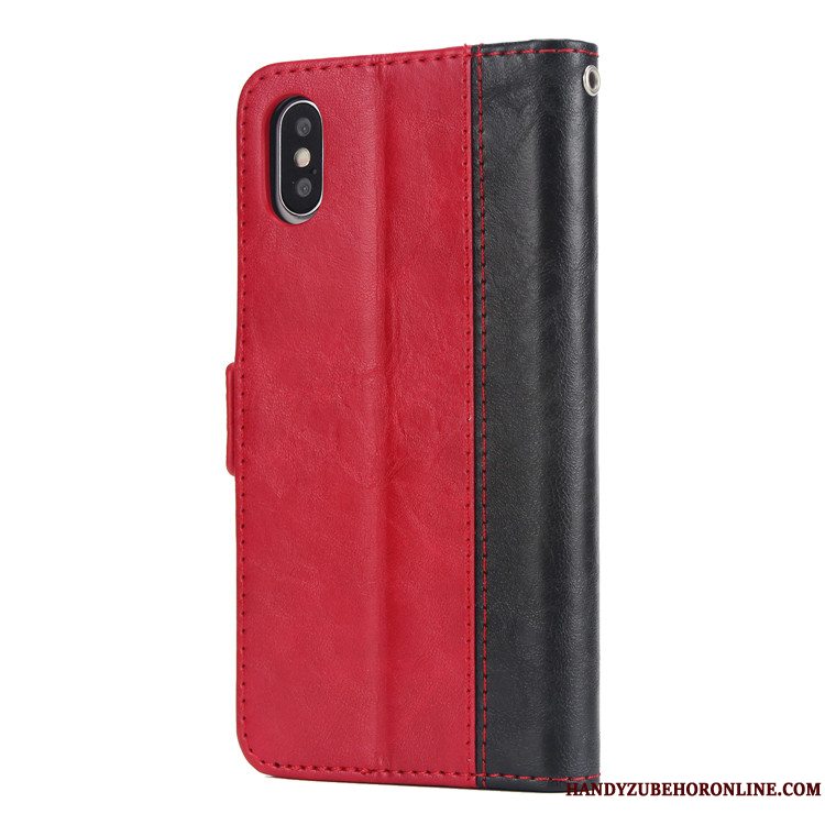 Etui iPhone Xs Folio Telefonny, Cover iPhone Xs Tasker Kort Sort