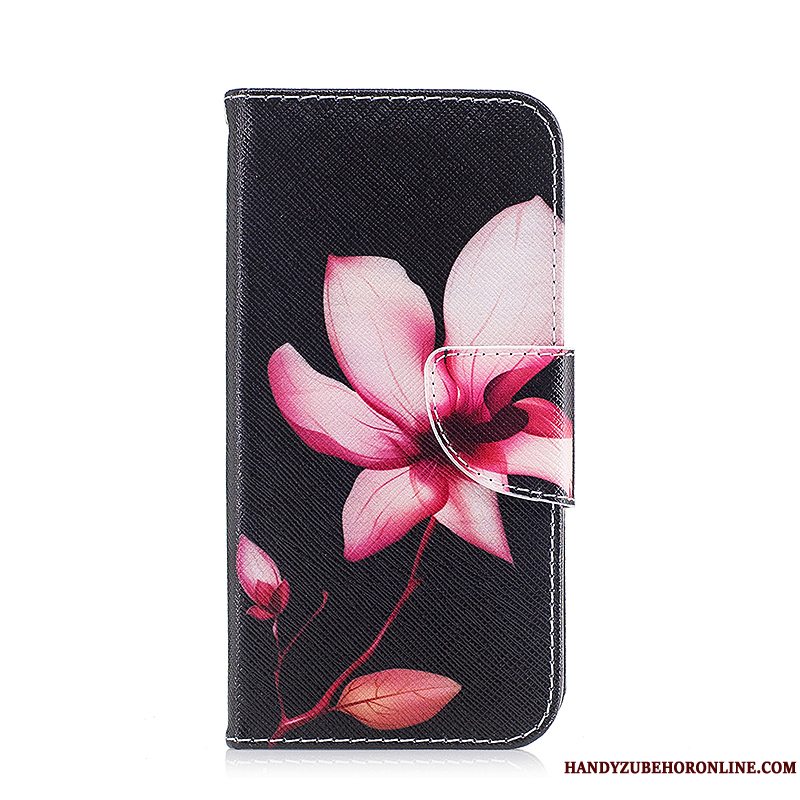 Etui iPhone Xs Læder High End Ny, Cover iPhone Xs Malet Hvid Telefon