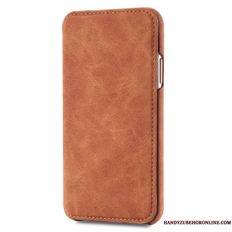 Etui iPhone Xs Læder Kort Telefon, Cover iPhone Xs Folio Rød