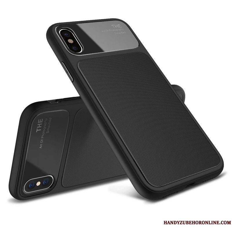 Etui iPhone Xs Max Blå Telefon, Cover iPhone Xs Max Glas Fiber