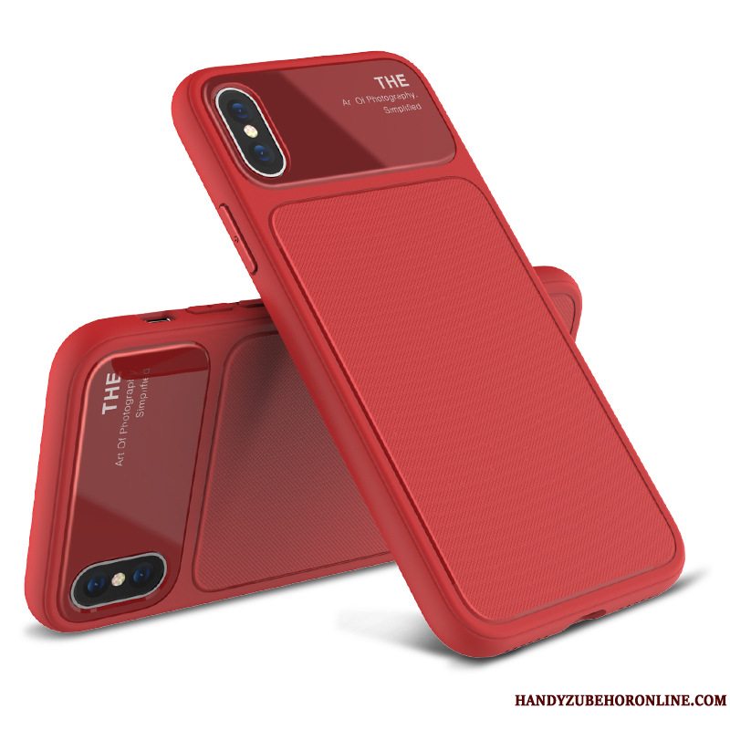 Etui iPhone Xs Max Blå Telefon, Cover iPhone Xs Max Glas Fiber