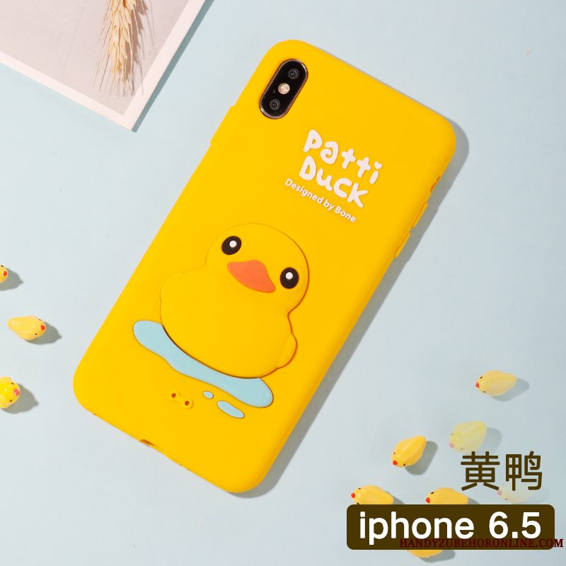 Etui iPhone Xs Max Cartoon Smuk Rød, Cover iPhone Xs Max Silikone Elskeren Af Personlighed