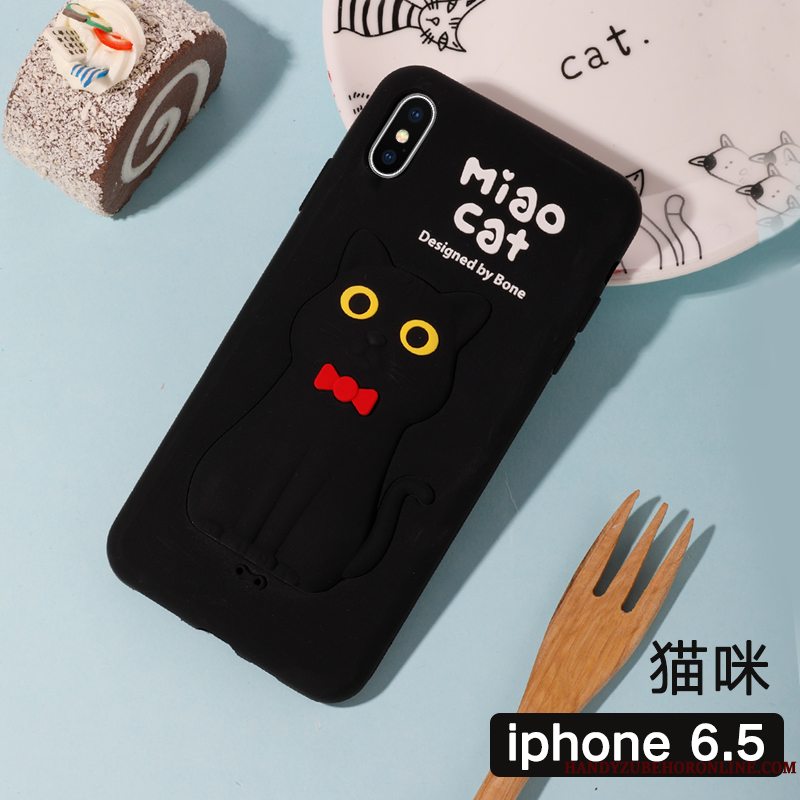Etui iPhone Xs Max Cartoon Smuk Rød, Cover iPhone Xs Max Silikone Elskeren Af Personlighed
