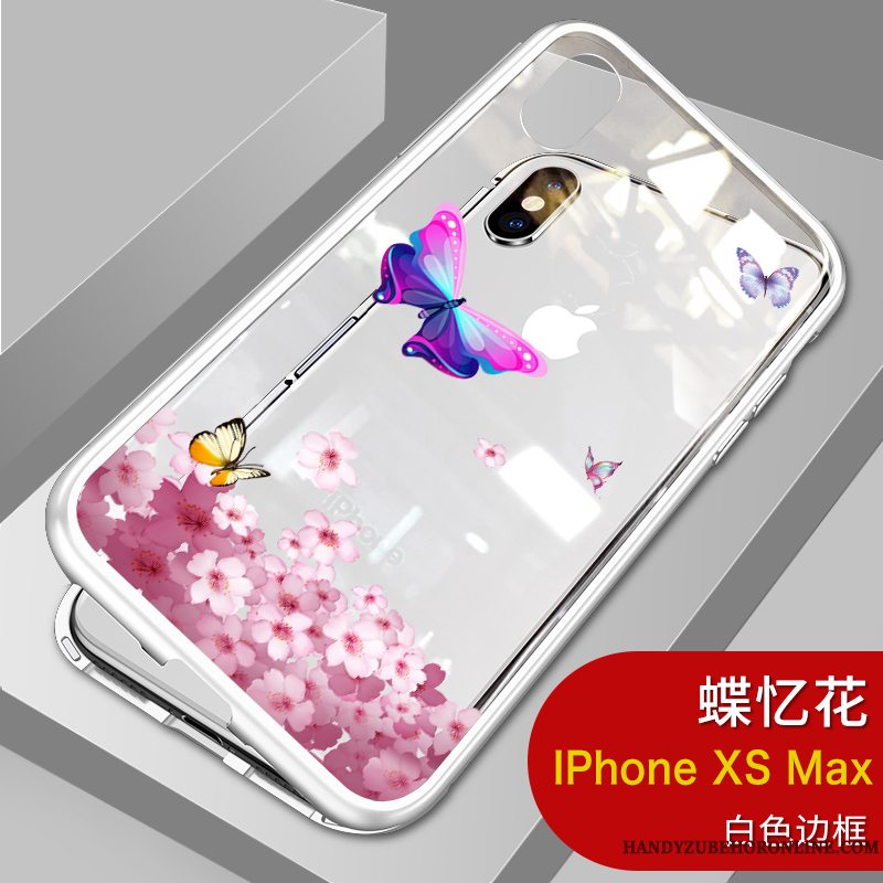 Etui iPhone Xs Max Kreativ Af Personlighed Hvid, Cover iPhone Xs Max Trendy Glas