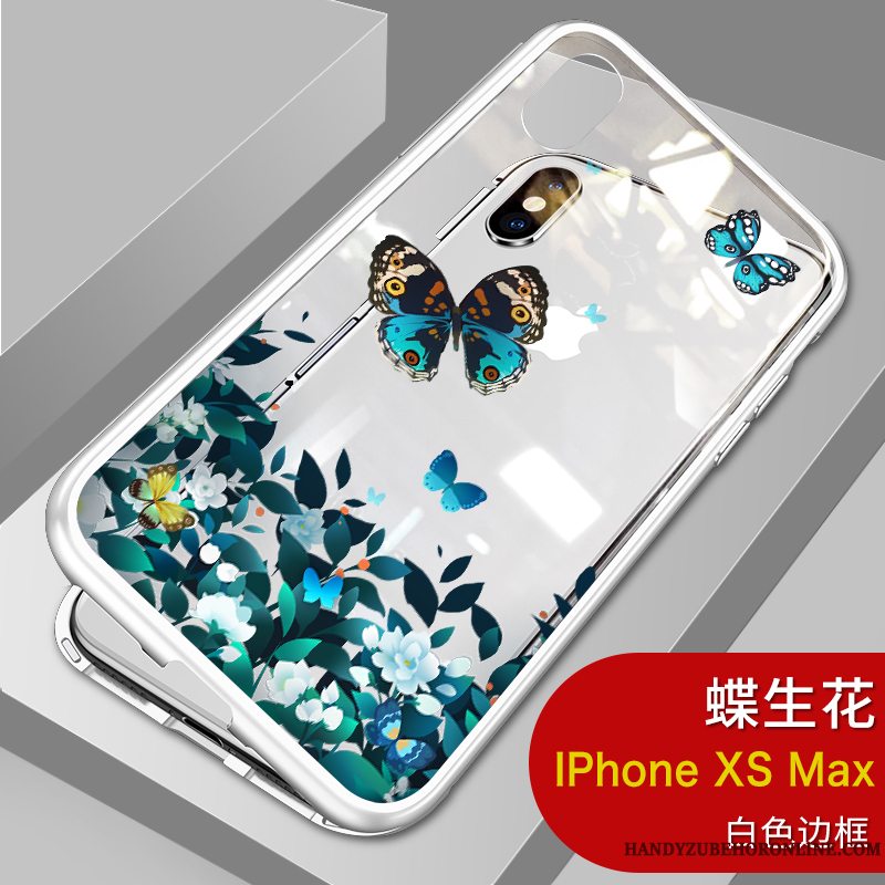 Etui iPhone Xs Max Kreativ Af Personlighed Hvid, Cover iPhone Xs Max Trendy Glas