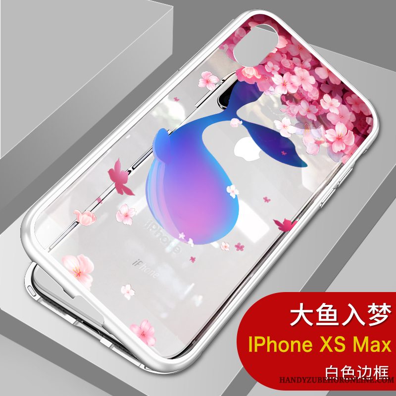 Etui iPhone Xs Max Kreativ Af Personlighed Hvid, Cover iPhone Xs Max Trendy Glas