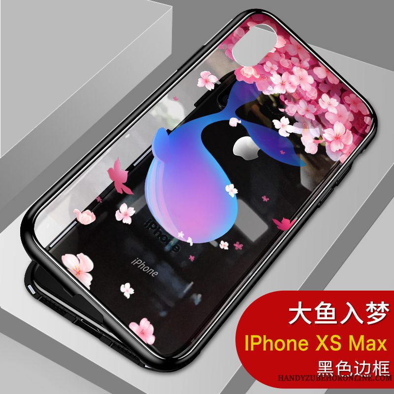 Etui iPhone Xs Max Kreativ Af Personlighed Hvid, Cover iPhone Xs Max Trendy Glas