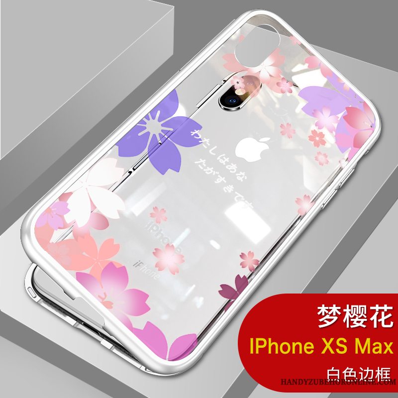 Etui iPhone Xs Max Kreativ Af Personlighed Hvid, Cover iPhone Xs Max Trendy Glas