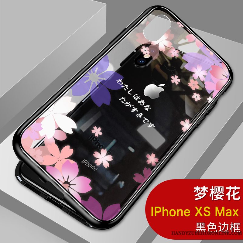 Etui iPhone Xs Max Kreativ Af Personlighed Hvid, Cover iPhone Xs Max Trendy Glas