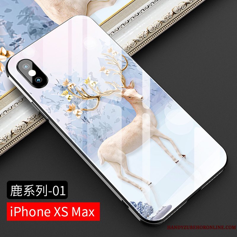 Etui iPhone Xs Max Kreativ Glas Smuk, Cover iPhone Xs Max Beskyttelse High End Anti-fald