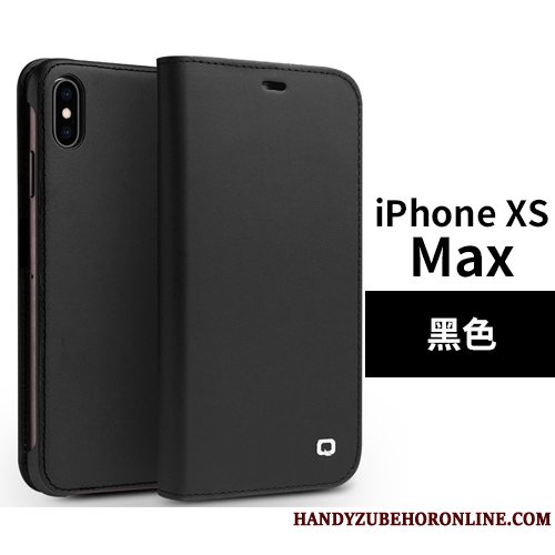 Etui iPhone Xs Max Læder Kort High End, Cover iPhone Xs Max Beskyttelse Telefonanti-fald