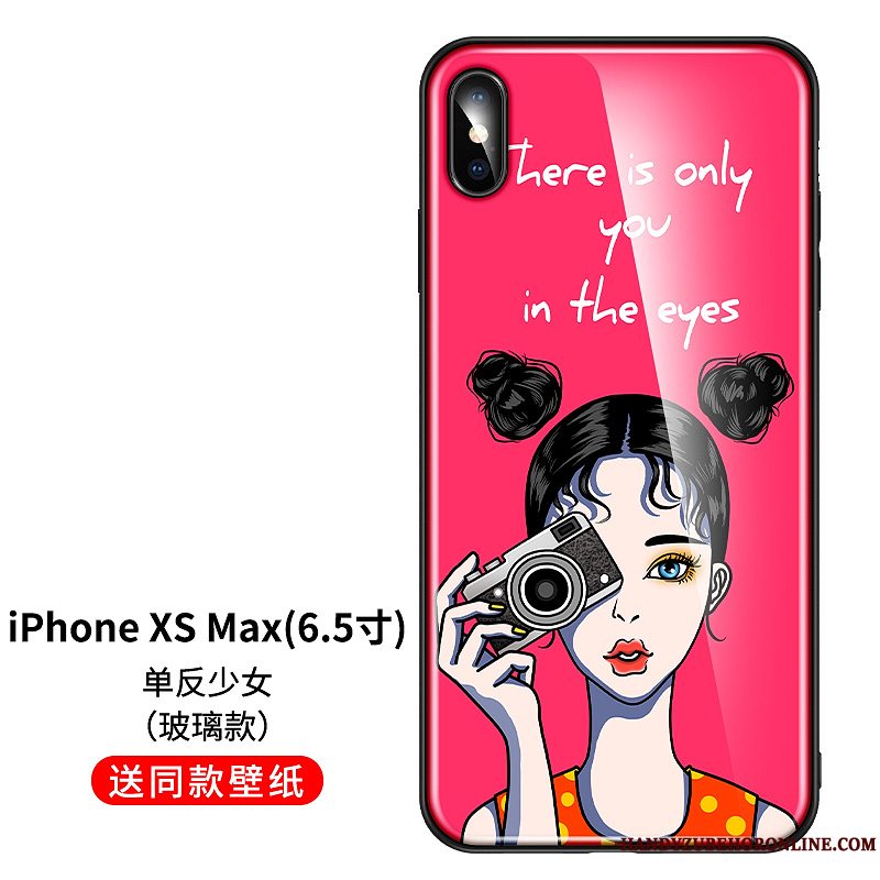 Etui iPhone Xs Max Silikone Af Personlighed Telefon, Cover iPhone Xs Max Blød Ny Rød