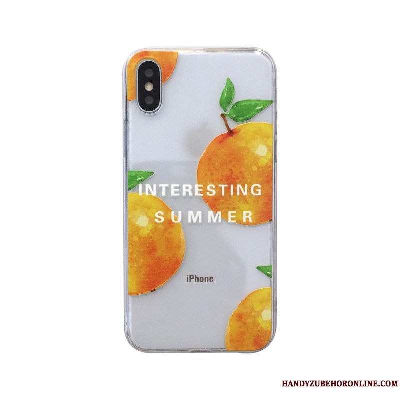 Etui iPhone Xs Max Silikone Telefongennemsigtig, Cover iPhone Xs Max Pulver Anti-fald