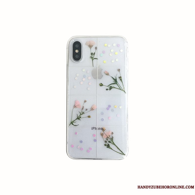 Etui iPhone Xs Max Silikone Telefongennemsigtig, Cover iPhone Xs Max Pulver Anti-fald