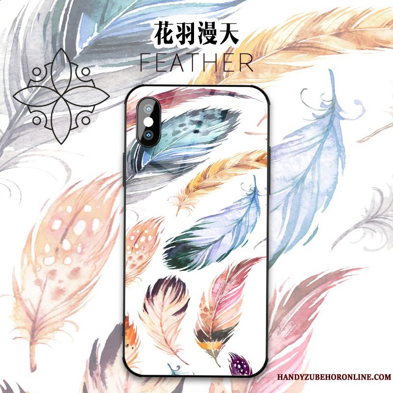 Etui iPhone Xs Max Tasker Hvid Sort, Cover iPhone Xs Max Kreativ Simple Telefon