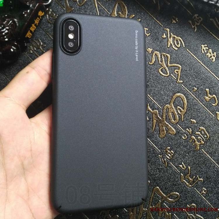 Etui iPhone Xs Max Tasker Hård Rød, Cover iPhone Xs Max Beskyttelse Nubuck Telefon