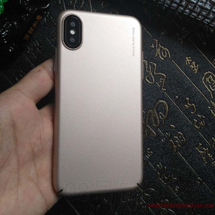 Etui iPhone Xs Max Tasker Hård Rød, Cover iPhone Xs Max Beskyttelse Nubuck Telefon