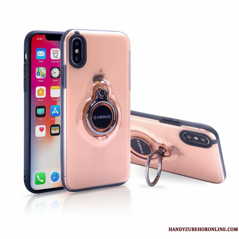 Etui iPhone Xs Max Tasker Telefonanti-fald, Cover iPhone Xs Max Support Blå Bil