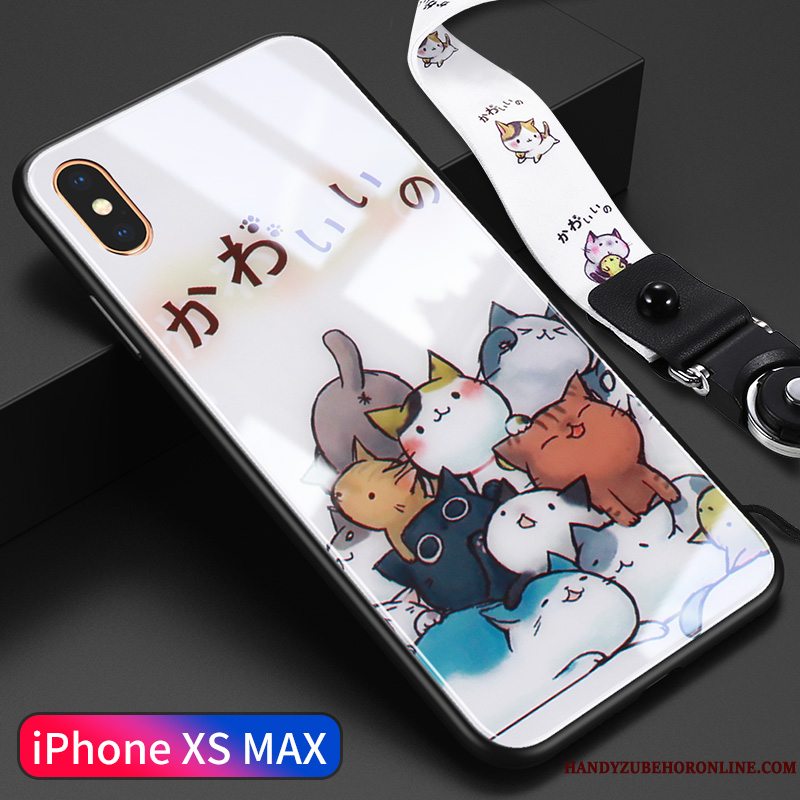 Etui iPhone Xs Max Tasker Trendy Tynd, Cover iPhone Xs Max Anti-fald Glas