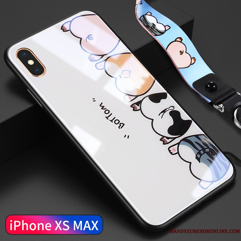 Etui iPhone Xs Max Tasker Trendy Tynd, Cover iPhone Xs Max Anti-fald Glas