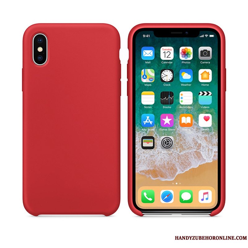 Etui iPhone Xs Max Telefonrød, Cover iPhone Xs Max Bagdæksel