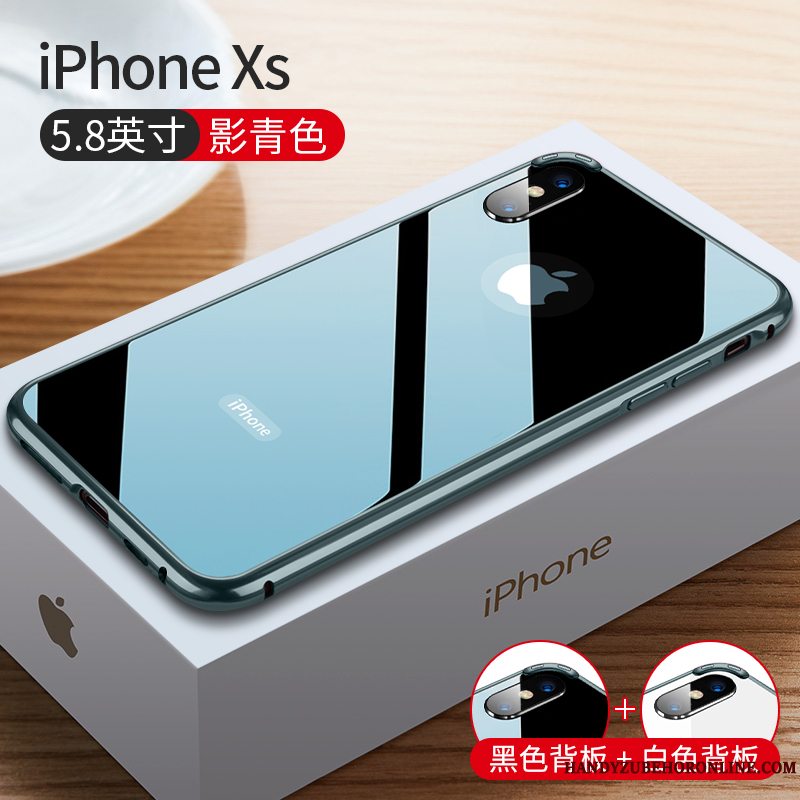 Etui iPhone Xs Tasker Trendy High End, Cover iPhone Xs Metal Tynd Telefon