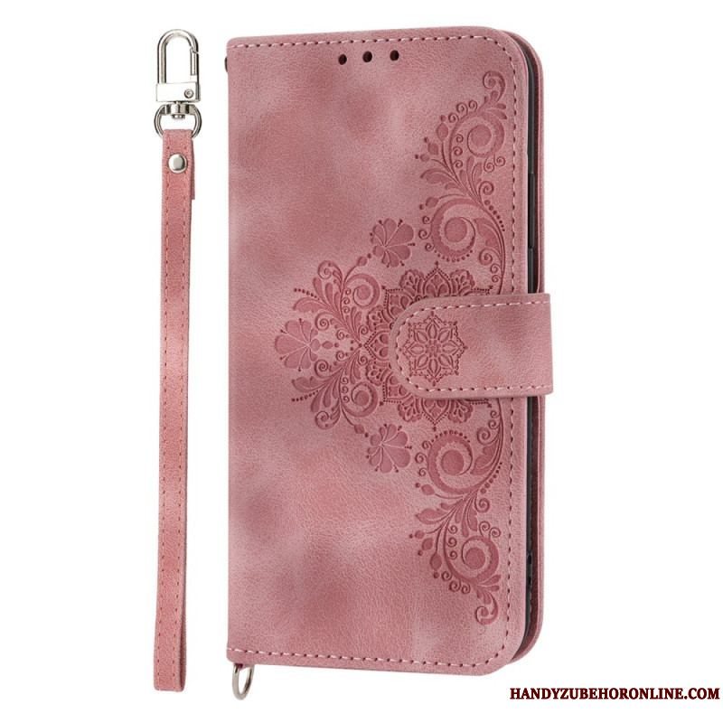 Flip Cover Huawei P60 Pro Blonde Og Skulderrem