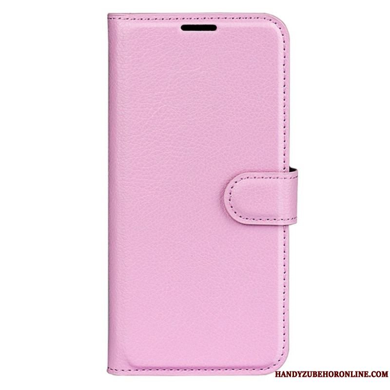 Flip Cover Huawei P60 Pro Litchi Læder Effekt