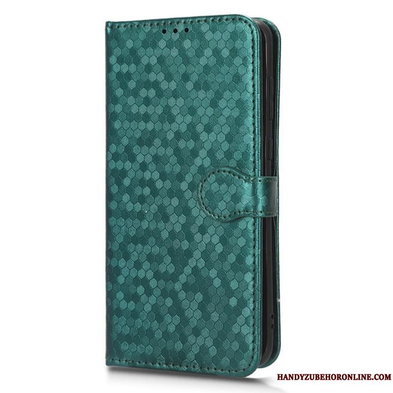 Flip Cover Huawei P60 Pro Med Snor 3d Mønster Med Rem