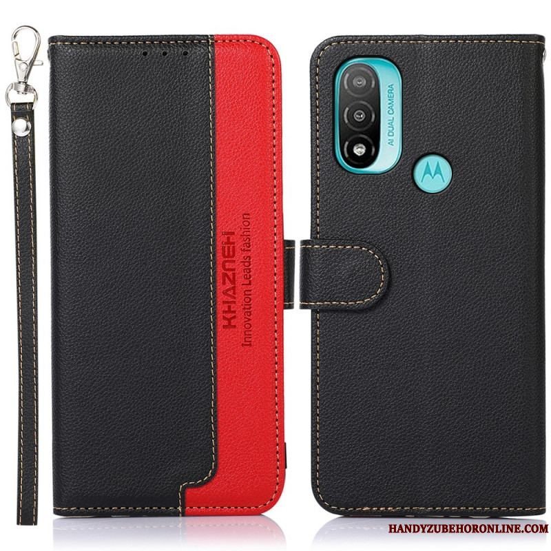 Flip Cover Moto E40 / E30 / E20 Lychee Style Rfid Khazneh