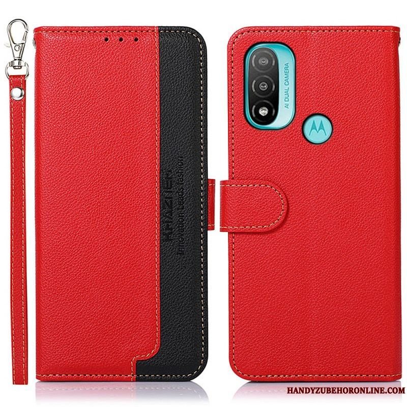 Flip Cover Moto E40 / E30 / E20 Lychee Style Rfid Khazneh