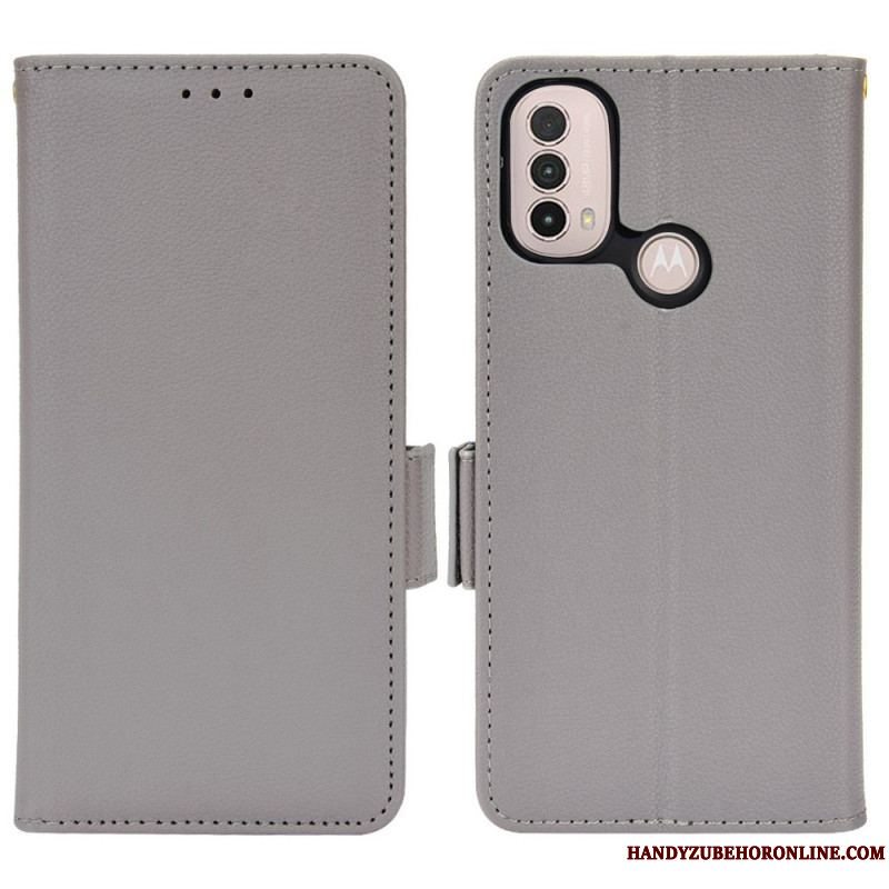 Flip Cover Moto E40 / E30 / E20 Læder Cover Flap Dobbelt Nye Farver