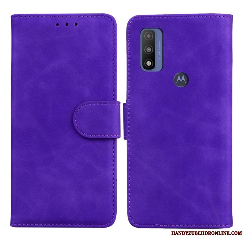 Flip Cover Moto E40 / E30 / E20 Monokrom Lædereffekt