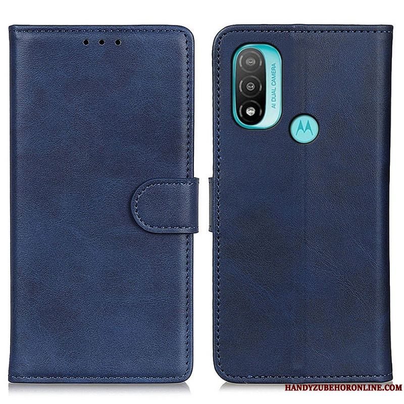 Flip Cover Moto E40 / E30 / E20 Retro Mat Lædereffekt