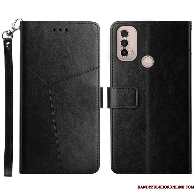 Flip Cover Moto E40 / E30 / E20 Stil Læder Geo Y Design