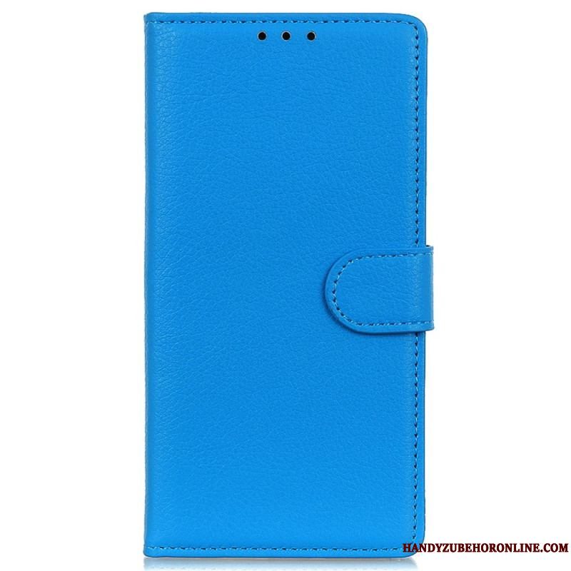 Flip Cover Moto E40 / E30 / E20 Traditionelt Litchi