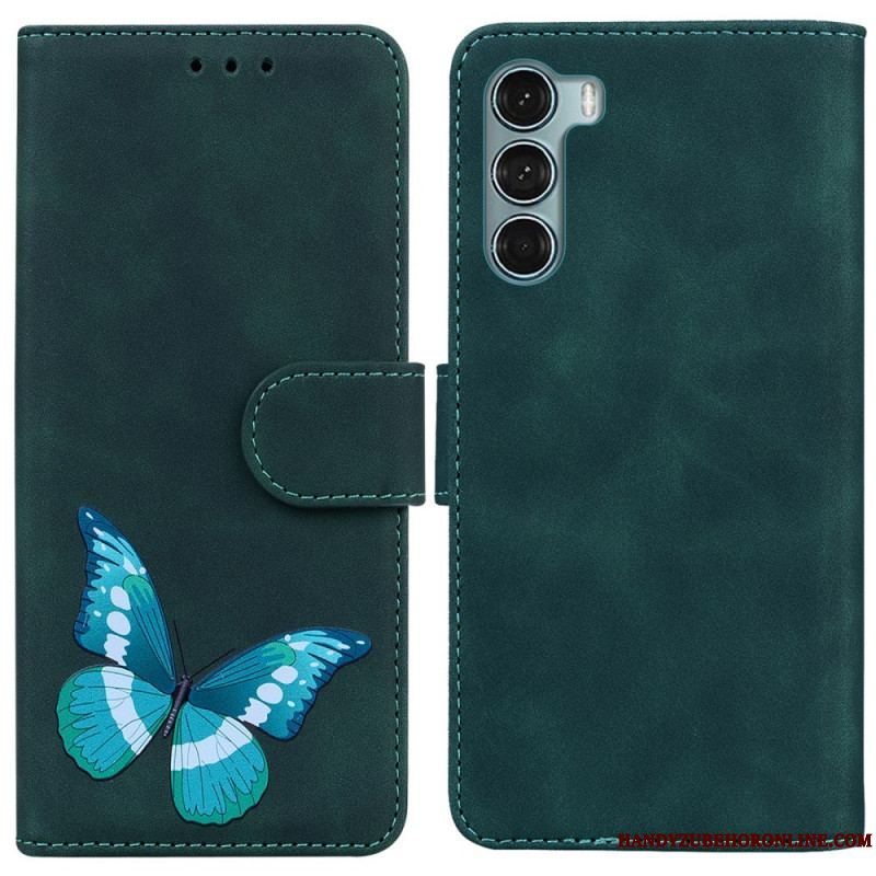 Flip Cover Moto G200 5G Skin-touch Butterfly