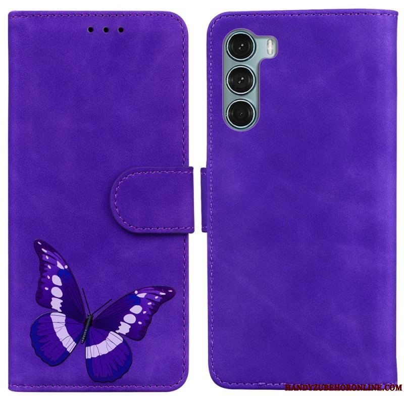 Flip Cover Moto G200 5G Skin-touch Butterfly