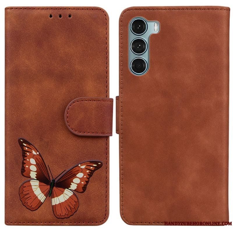 Flip Cover Moto G200 5G Skin-touch Butterfly